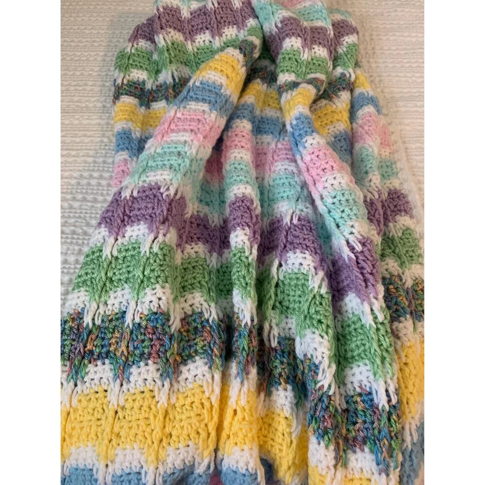 Crocheted Baby Afghan Crib Blanket